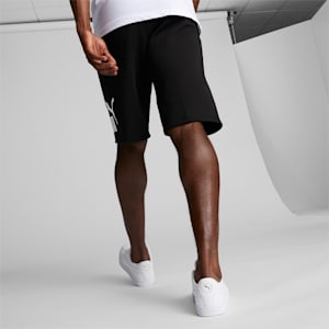 Logo Men's 10" Shorts, Cotton Black-Puma White, extralarge